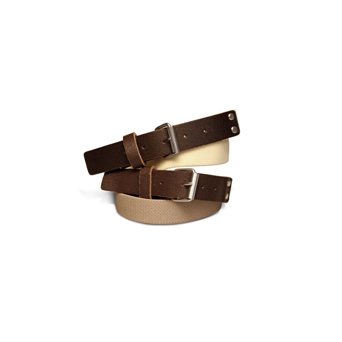 CEINTURE ENFANT ELASTIQUE CAMEL EMBOUT CROUTE DE CUIR MARRON