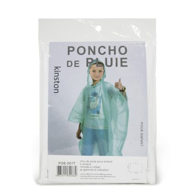 PONCHO - CAPE DE PLUIE ENFANT TRANSPARENT