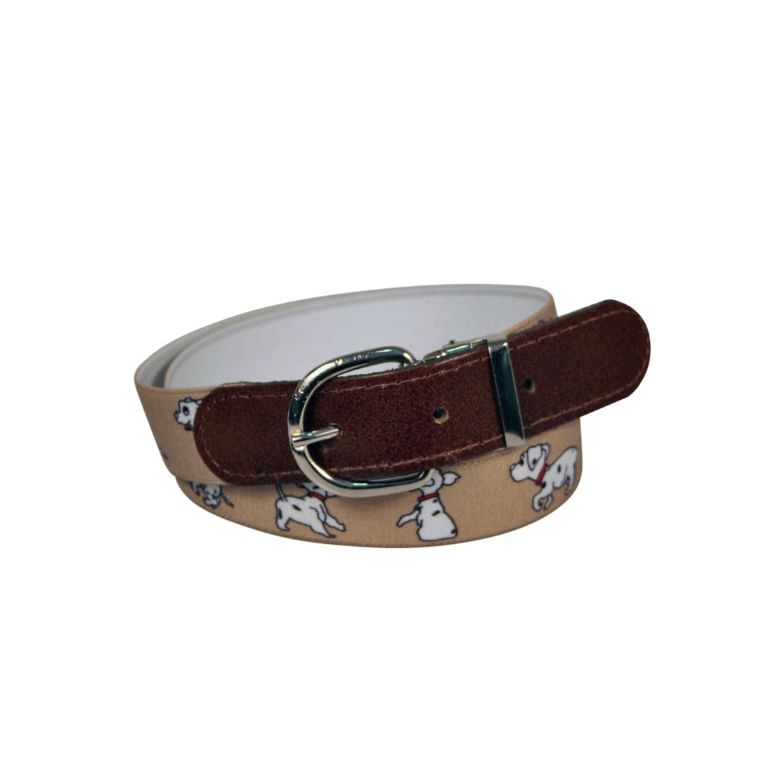 CEINTURE ELASTIQUE IMPRIME BD EMBOUTS CROUTE DE CUIR