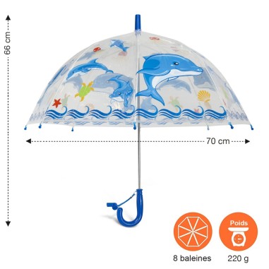 PARAPLUIE TRANSPARENT IMPRIME