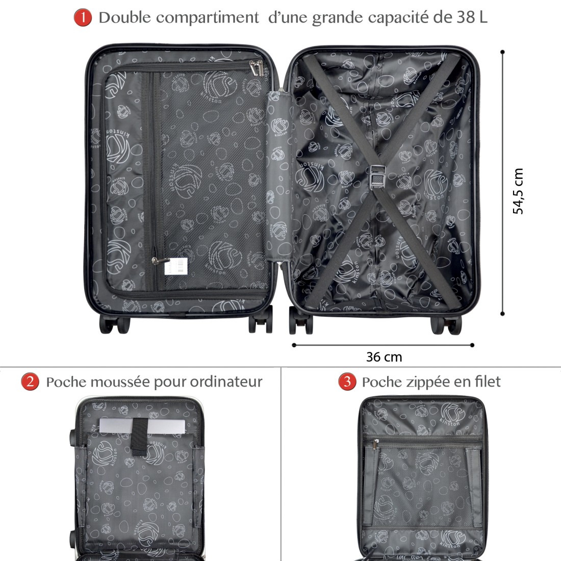 VALISE CABINE ORDINATEUR ABS