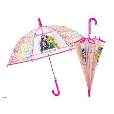 PARAPLUIE ENFANT TRANSPARENT RAINBOW HIGH