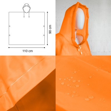 PONCHO - CAPE DE PLUIE ENFANTS / ORANGE