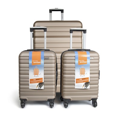 SET DE 3 VALISE ABS - 1 GRAND MODELE + 2 VALISES CABINE "LOW COST"