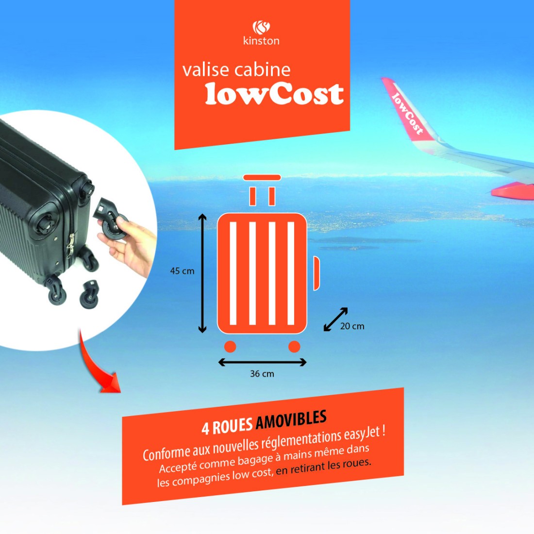 VALISE CABINE ABS - COMPAGNIES LOW COST