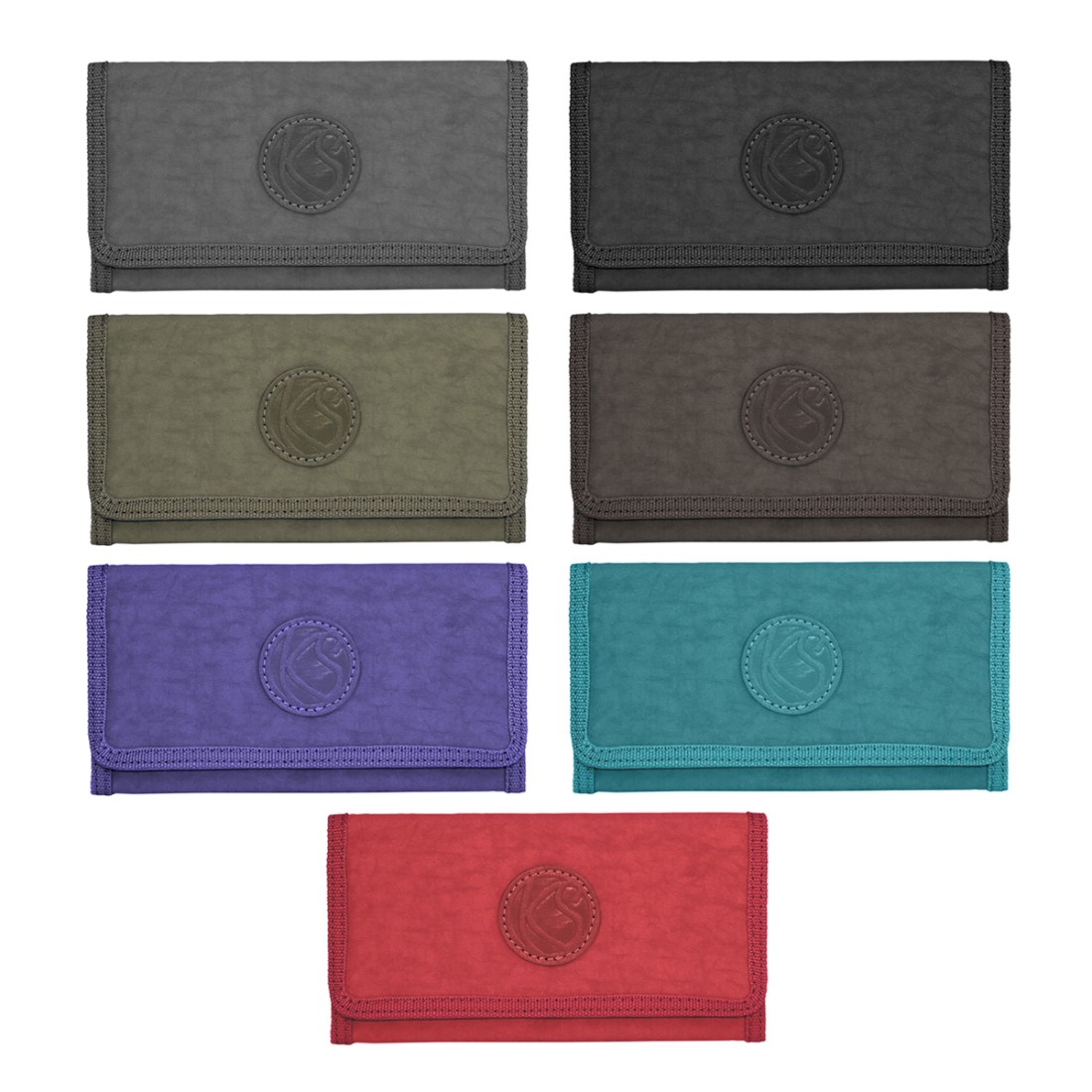 COMPAGNON 2 VOLETS POLYESTER FROISSÉ - ASSORTIMENTS 7 COULEURS