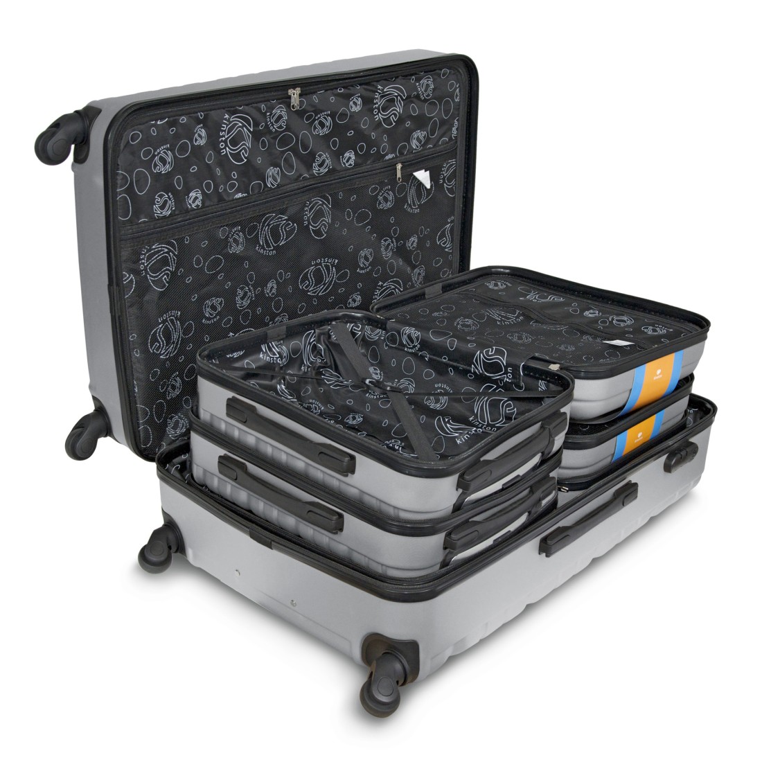 SET DE 4 VALISES ABS - 1 GRAND MODELE + 3 VALISES LOW COST