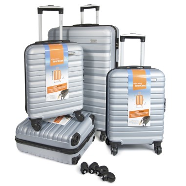 SET DE 4 VALISES ABS - 1 GRAND MODELE + 3 VALISES LOW COST